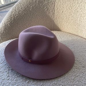 GAP pink (mauve) wool wide brim hat